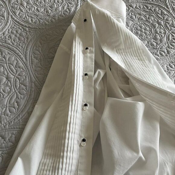 Men's white NEIL ALLYN tuxedo shirt in a regular cut, wing collar Sz. S- 38/31 - Picture 7 of 11